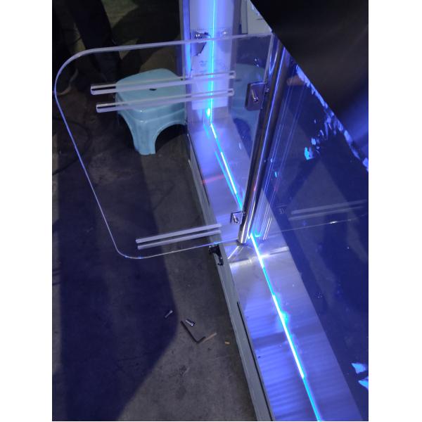 Blue Flap Arm Double Channel Swing Face Recognition Turnstile Gate