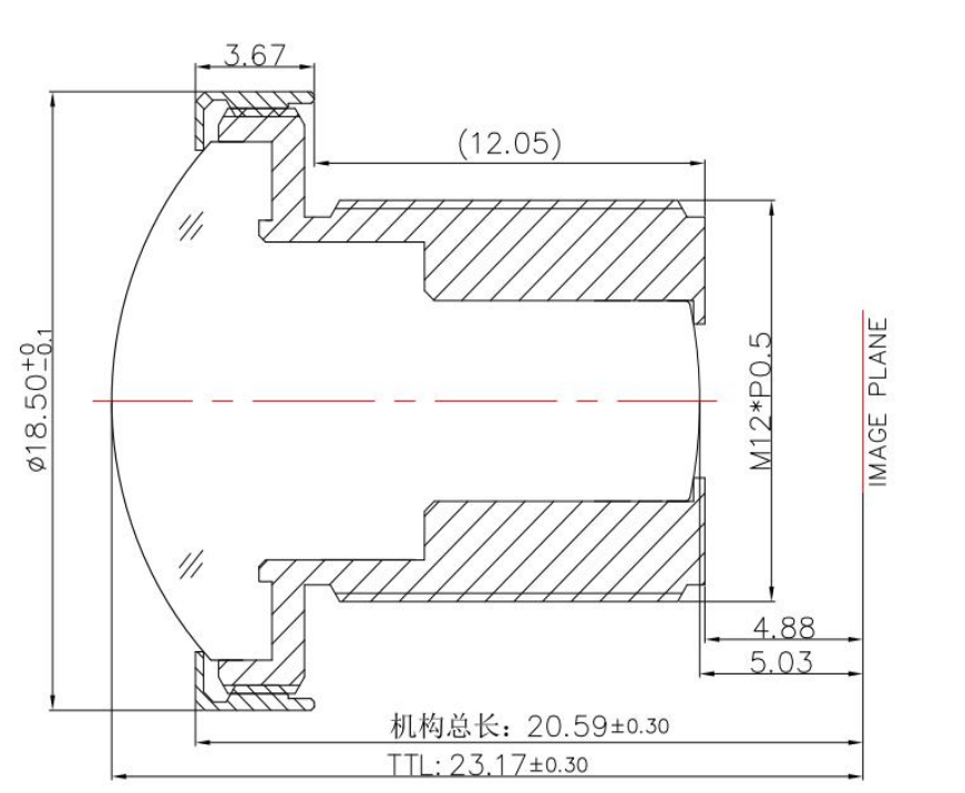 5MP All Glass M12 Fisheye Lens 185 Degree Ultra Wide Panorama IP69K Low CRA Short Focus 360 Surveillance Camera