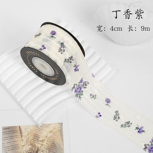 Цветочная печатная персонализированная лента 4 см