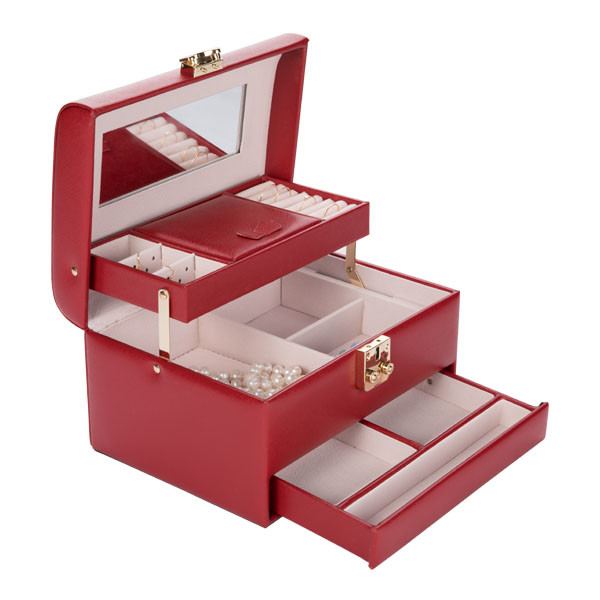 Modern Luxury Jewelry Box , Standing Mirror Personalized Jewelry Box For Girl