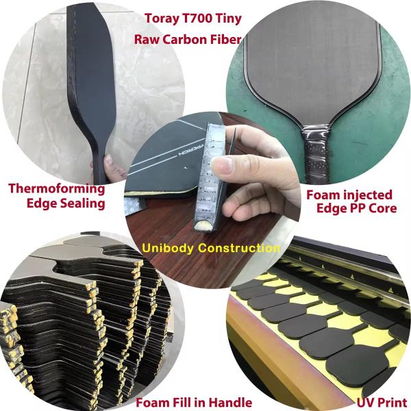 Custom Oversized Pickleball Paddles Rough Surface Carbon Fiber Pickleball Racket