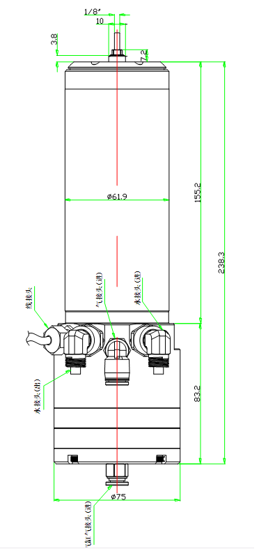 Шпиндель H916C 160000RPM воздуха шпинделя PCB малой точности сверля высокоскоростной