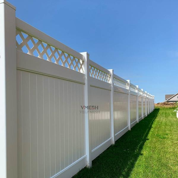 6ft White PVC Privacy Fence for Garden and House