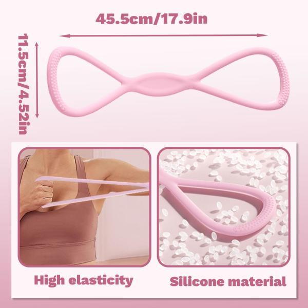 Silicone Figure 8 Gym Exercise Rubber Rope Exercise Equipment For Physical Therapy Yoga