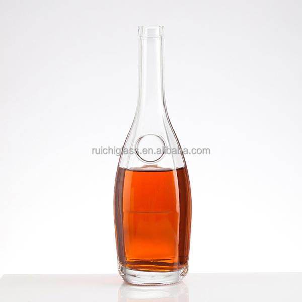 Botella de vidrio de licor vacía con cuello de corcho Material de aluminio plástico PP 375ml 700ml 750ml