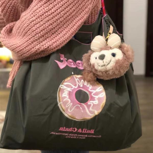 EMBROIDERED REUSABLE BAG SHOPPING BAG NYLON HAND BILL SHOULDER CROSSBODY BAG FOR WOMEN