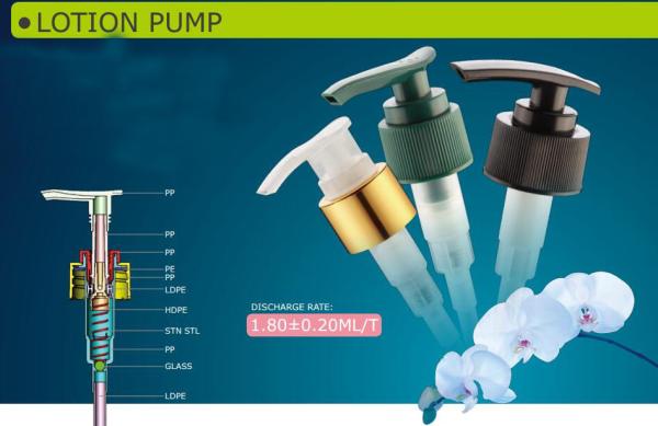 Plastic Screw Lotion Pump, 1.8±0.20ml/T, 24/410,24/415,28/400,28/410,28/415