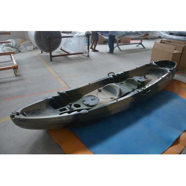 Load Capacity 300kgs/661lbs Army Green Tandem Kayak for Lakes Rivers Fishing Woowave