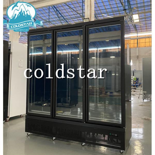 Commercial Freezer 3 Glass Doors Auto Defrost Ice Cream Upright Display Fridge Freezer