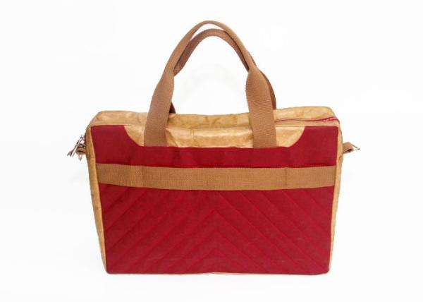 Waterproof laptop bag washable kraft paper laptop messenger bag with canvas lining