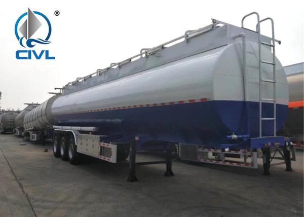 Manual 50000L Fuel Tank Trailer With Tractor 3 Axles Semi Trailer