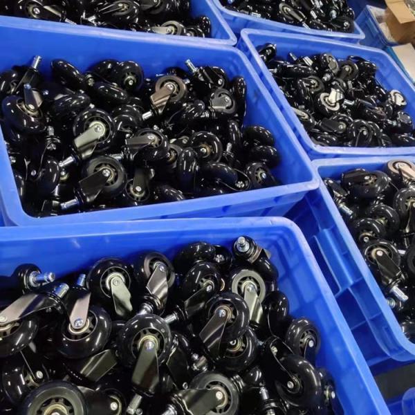 OEM мебели 3 рицинусов стула офиса полиуретана колес паркета дюйма прозрачный