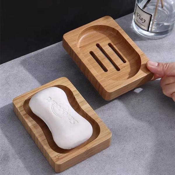 Varnished Bathroom Items Bamboo Soap Dish Bathroom Kitchen Shower Soap Saver
