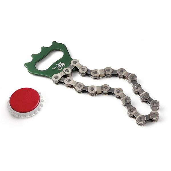 Cool Innovative Promotion Fancy Gift Brushed Metal Stainless Steel Bicycle Chain Laser Engrave Beer Bottle Opener