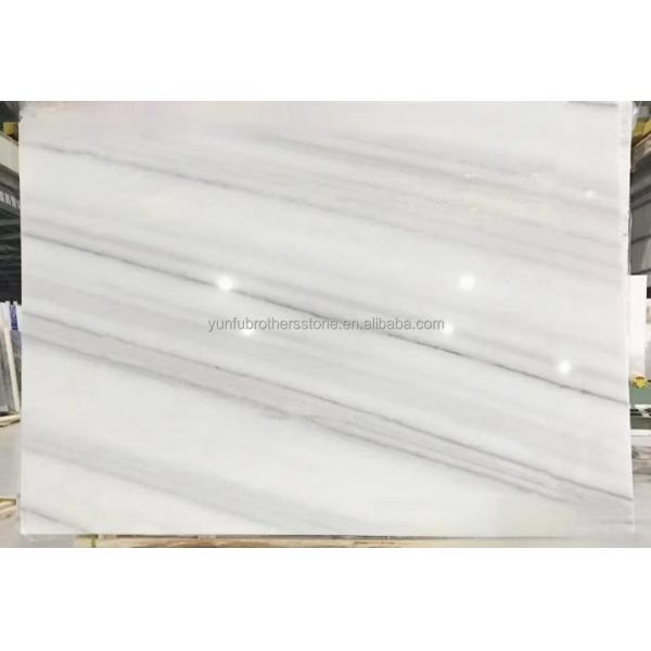 Hotel Design Style Modern White Marble TV Wall Board Panel for Home Renovation Project