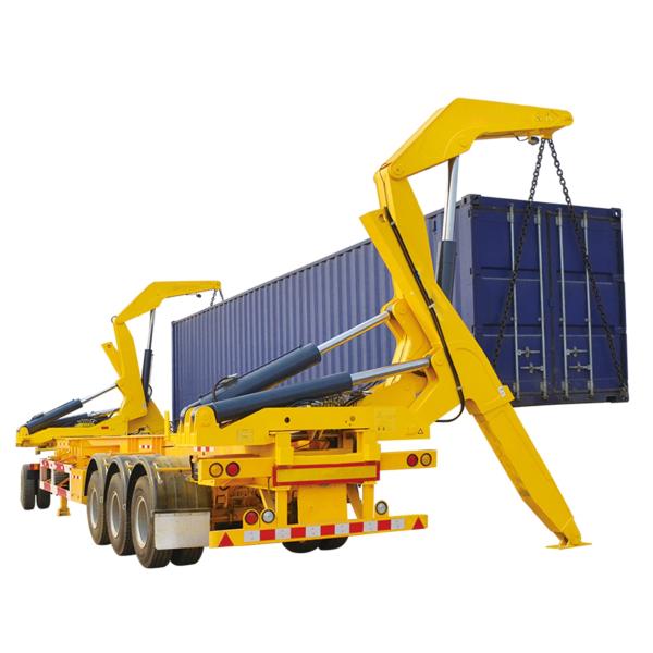 Semi-remorque à chargement et déchargement latéral coulissante à suspension mécanique de 60 tonnes