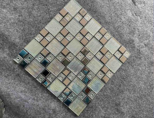 300x300mm Metal Glazed Glass Mosaic Tile for Swimming Pools