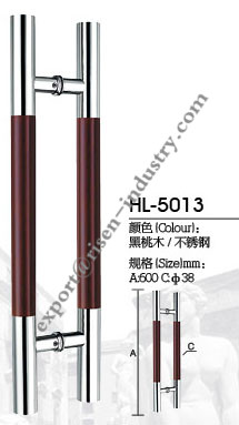 Stainless steel door handle HL5013, dia38 X 600