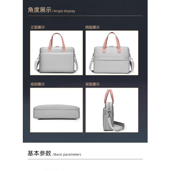 Quilted Polyester Messenger Laptop Bag 14 15.6 16 Inch For Macbook