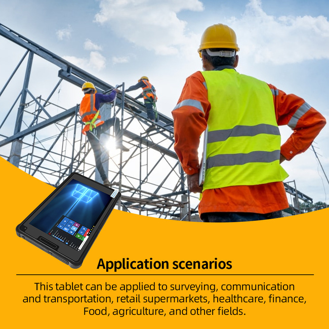 Win Rugged Tablet 8 Inch Supports Field Service Equipment Checks and Site Reports