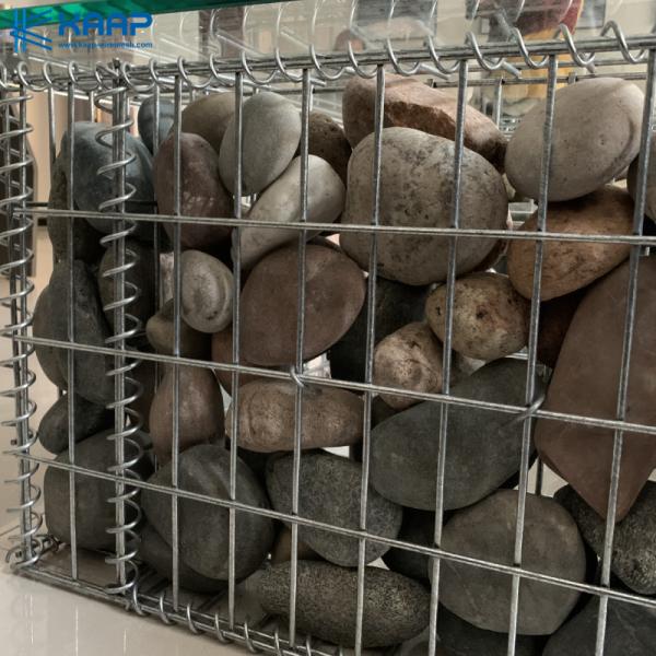 Украшение сада подпорной стенки корзин Gabion сваренной сетки стального провода клетки камня
