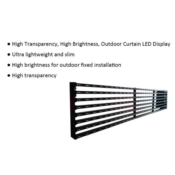 Light weight easy installation see-through Led Curtain Display with Meanwell Power supply