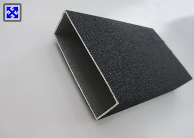 Black Sandblasting Aluminum Tube Profiles High Weather Resistance For Decoration