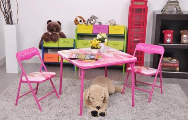 Mail Packing Kids Furniture Metal Folding Card Table and Chair for Children's Events