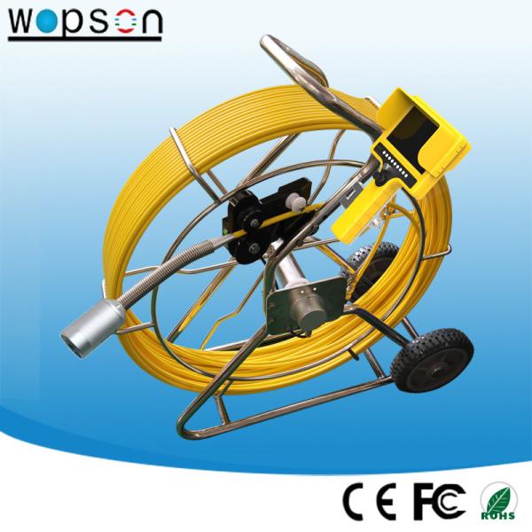 Factory Drain Pipe Inspection Camera with 120m Push Rod Cable