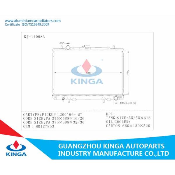 Mitsubishi Pickup L200'96 MT Vehicle Radiators Car Parts Radiator