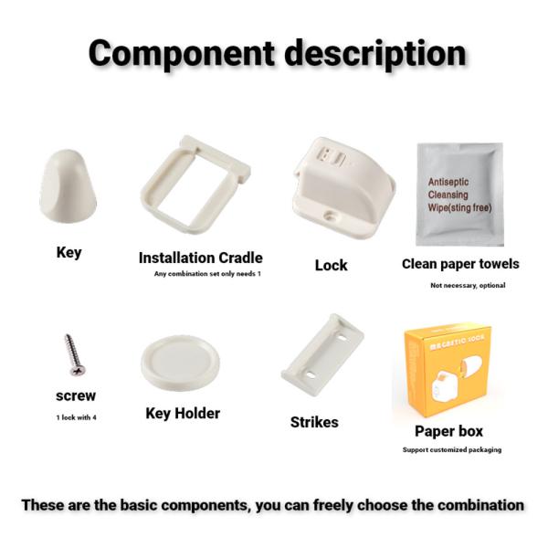 3M Adhesive Tape ABS Magnet Child Safety Locks For Cabinets Drawers