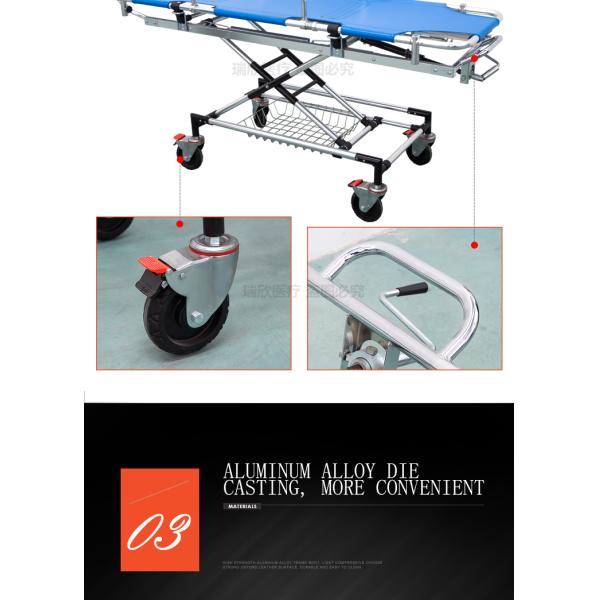 Medical Care Evacuation Stretcher Blue With Sturdy Construction
