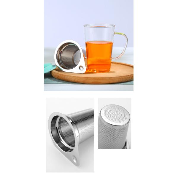 стеклянная кружка чая 350мл с Инфузер и крышкой, 304 чашками чая боросиликатного стекла фильтра нержавеющей стали