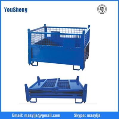 Wire mesh container Collapsible stackable metal wire mesh container used for storage
