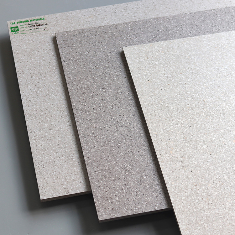 скида баков 60x60cm плитка Terrazzo фарфора белого серого небольшого анти- деревенская справляясь