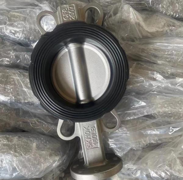 CF8/CF8M Stainless steel ANSI wafer butterfly valve with resilient seal