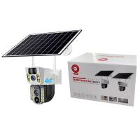 Caméra solaire 4G Panneau de caméra de sécurité à batterie Source de lumière double Caméra de vidéosurveillance PTZ extérieure étanche