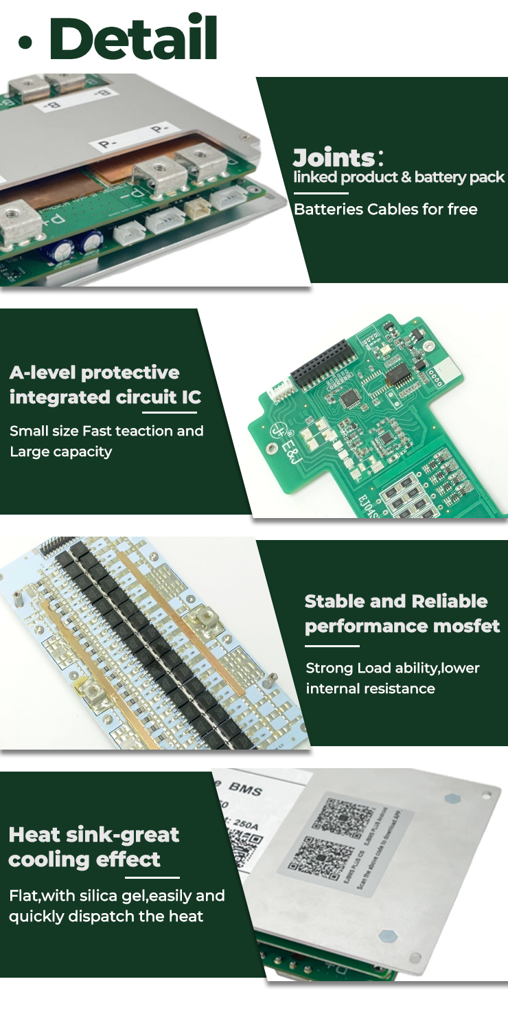 Smart Bluetooth Active Balancing BMS For Sodium Ion Battery 4S 100A 200A 300A