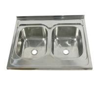 8060D sobre la corrosión anti de acero inoxidable contraria de la cocina del fregadero de 2 cuencos