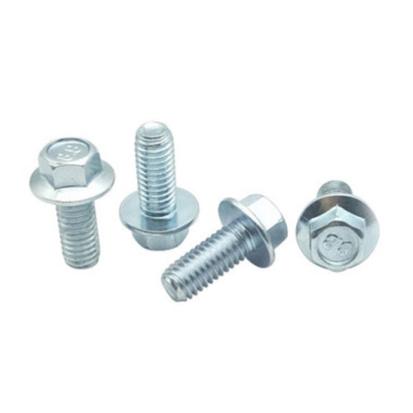 DIN6921 Hexagon Flange Bolts Grade8.8 Blue White Zinc Hex Flange Bolt