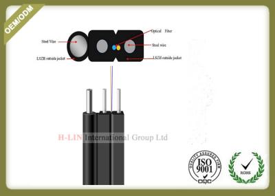 FRP / KFRP Strength Member FTTH drop cable 2 Core SM GJYXFCH with Black or White Jacket