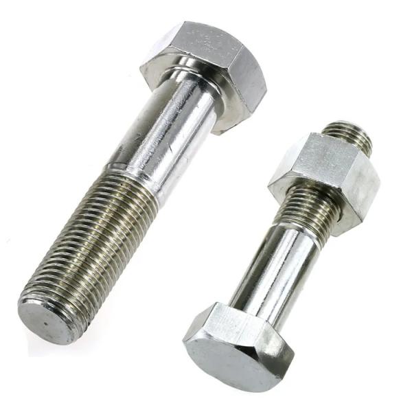 Oil Gas M6 M7 M8 M10 M24 Stainless Steel Hexagon Flange Bolts With Nut And Washer