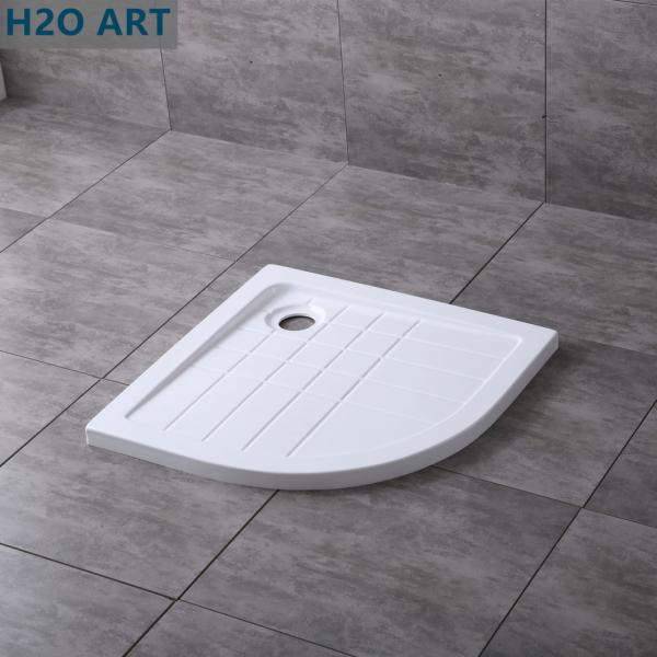 Single Color 800x800x45mm Corner Acrylic Shower Tray for Glass Cabinet Base Bath Tray