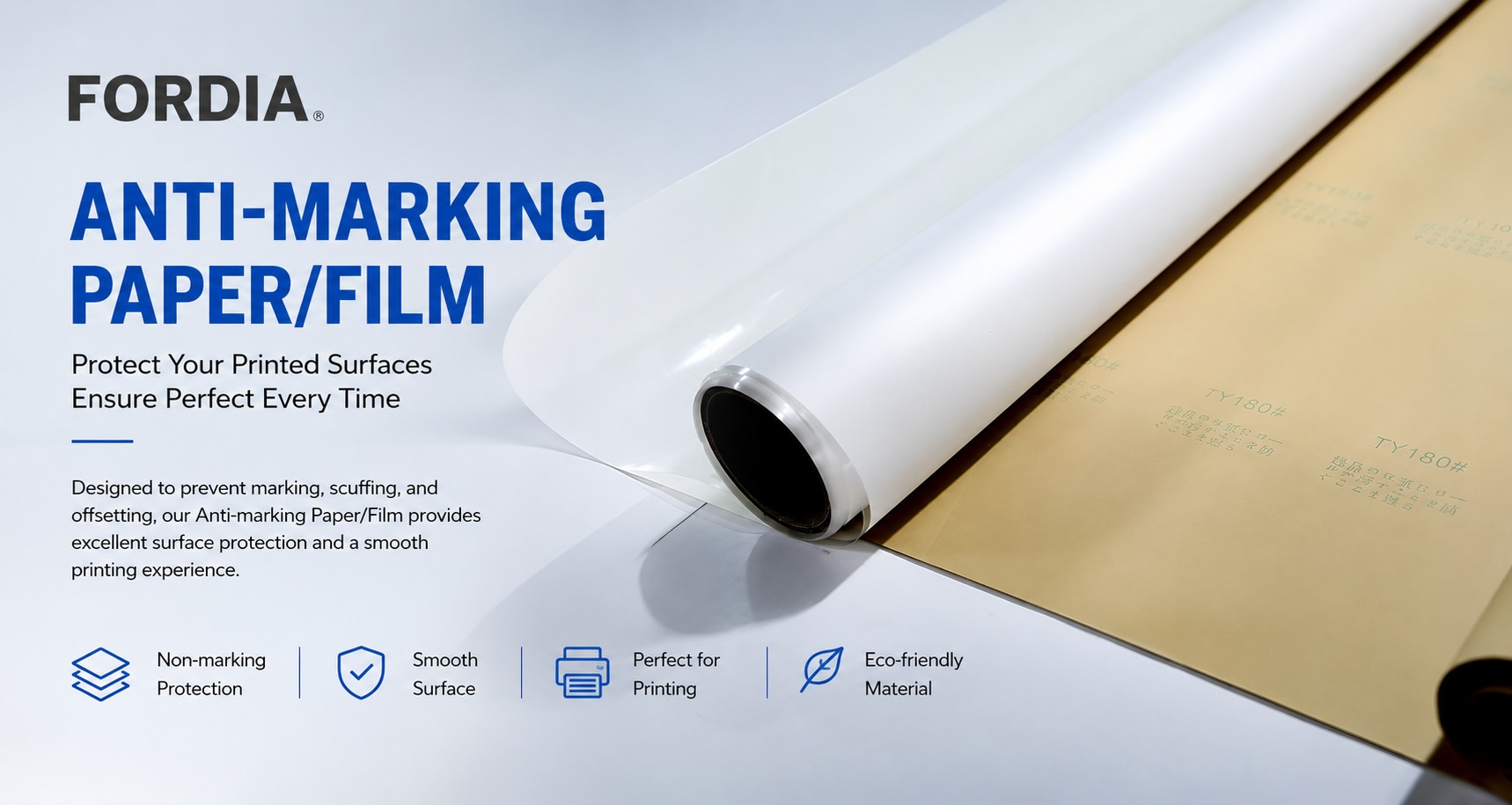 Offset Printing Press Anti Marking Paper Film TY180 TY320 1150mm*20m 1300mm*10m