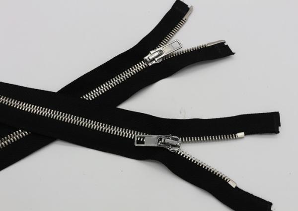 Symmetric Corn Teeth 36 Inch Long Two Way Metal Zip Open End For Coats / Backpack