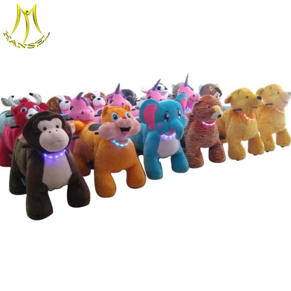 Hansel  battery operatd indoor rides animal design coin operated plush toy machine with light