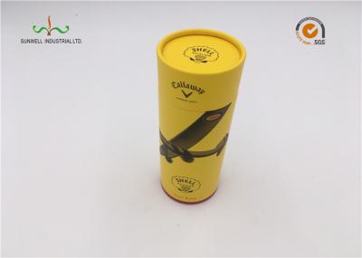 Caixa redonda de empacotamento do tubo do guarda-chuva do vinho amarelo dos tubos do cilindro do cartão da cor