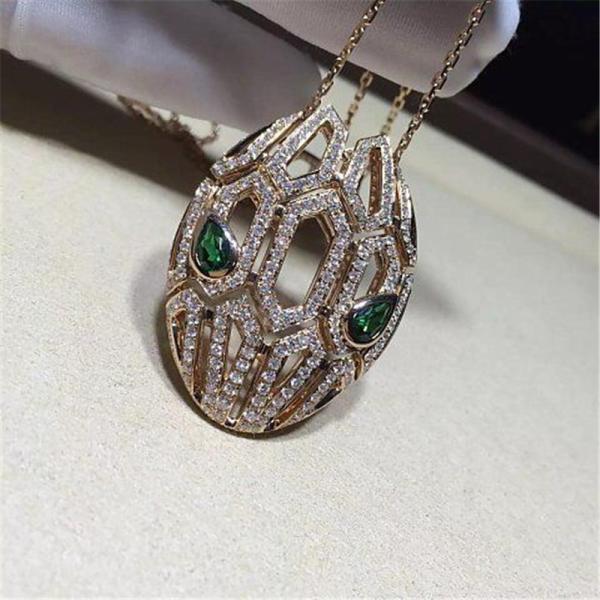 Bi snake Necklace 18k gold white gold yellow gold rose gold  diamond  necklace Jewelry factory in Shenzhen, China