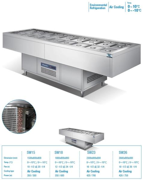 50-60Hz Commercial Pizza Prep Tables , Multiscene Pizza Preparation Refrigerator