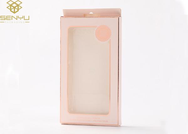 Pink Cell Phone Case Retail Packaging Boxes For Mobile Phone Cover Box